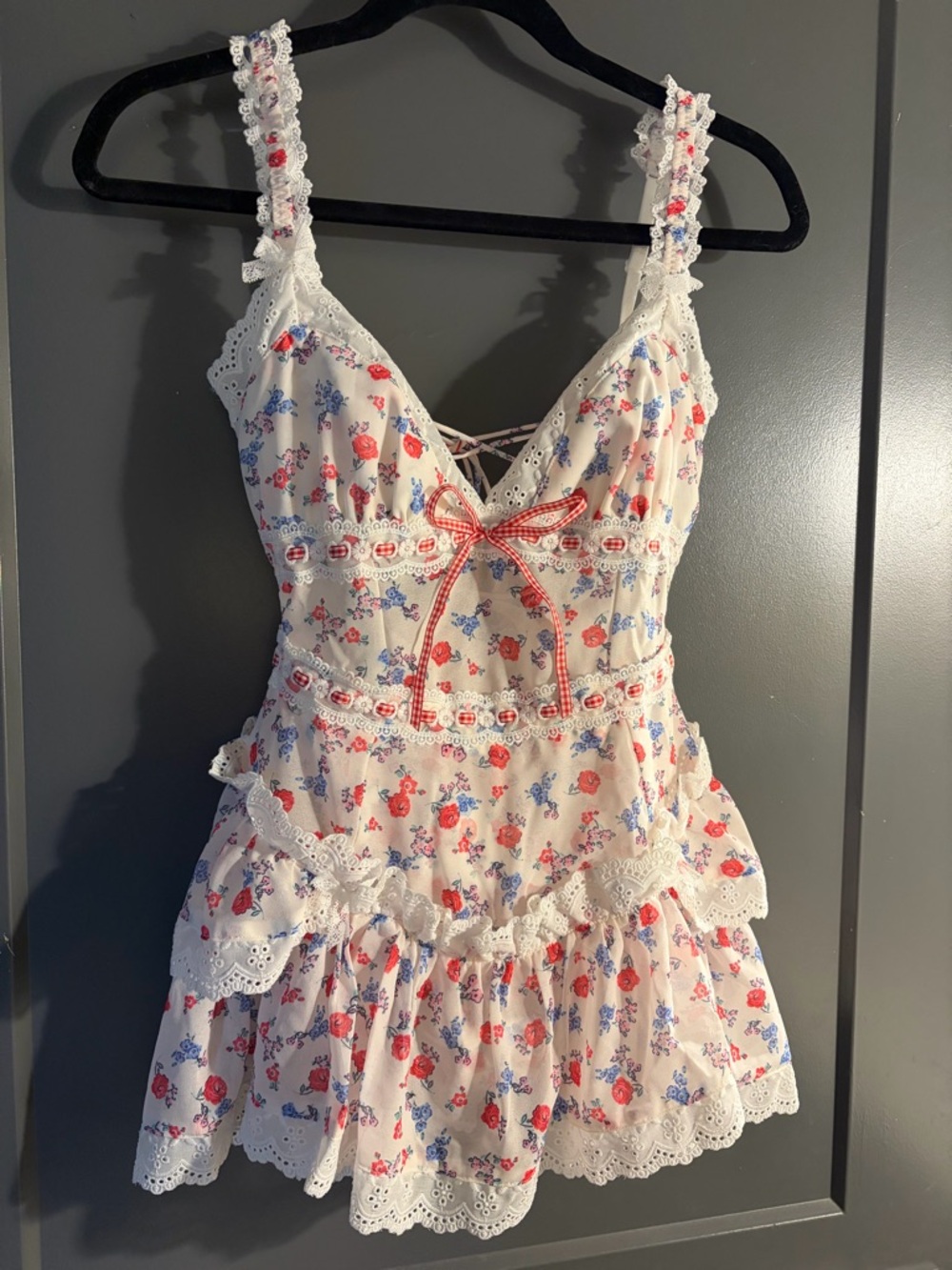 For Love & Lemons Ditsy Day Slip Dress XS NWT - Picture 8 of 16